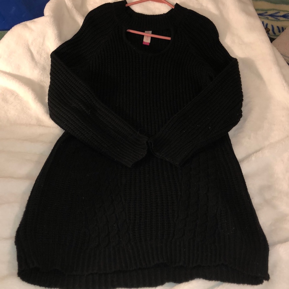 Black over sized winter dress